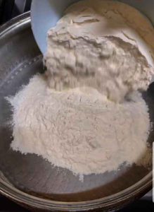 Saute the flour