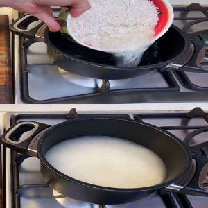 boil rice in water