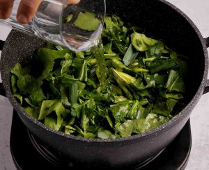 pour the vegetables in a pot