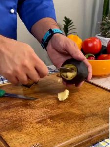 cut eggplants