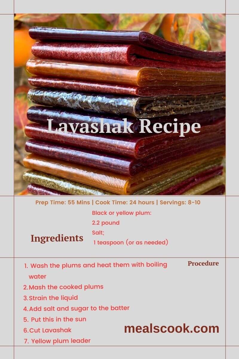Persian Lavashak recipe