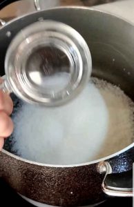 mix water with sugar
