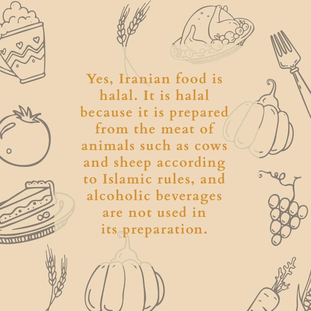 Iranian food is halal infographic