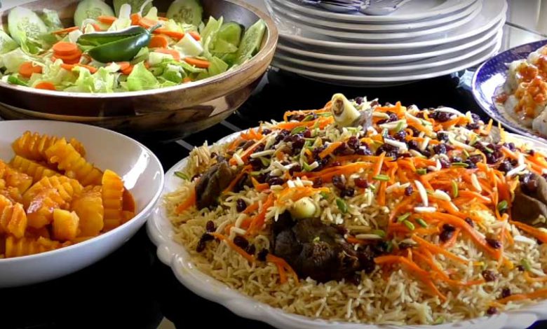 Persian food with Afghan Food