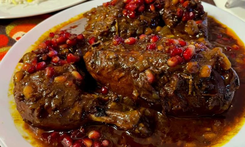 Persian foods with Pomegranate Paste