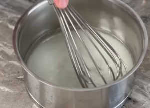 mix sugar with water