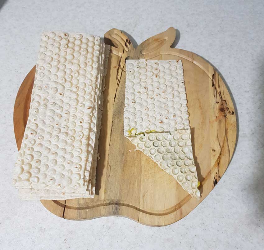 cut lavash bread